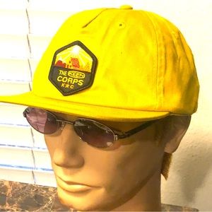 The KEEN Corps KC Hat Cap Mens Gold 100% Cotton One Size Fits Most Adjustable